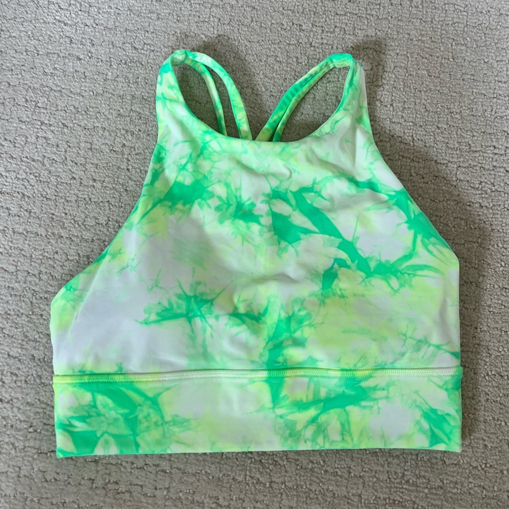 lululemon athletica Green Tie-Dye Crop Top
